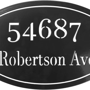 Montague MetalProducts – Letrero de dirección ovalado de 2 líneas, letrero de número de casa para montaje en pared, letrero de acero personalizado, Montague MetalProducts – Letrero de dirección ovalado de 2 líneas, letrero de número de casa para montaje en pared, letrero de acero personalizado,