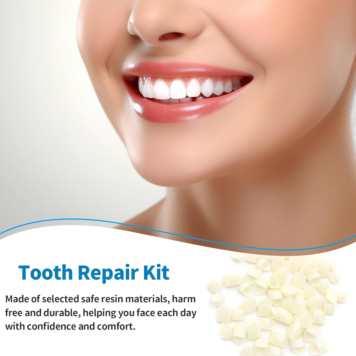 Carillas de corona de dientes temporales dentales, dientes delanteros y posteriores molares con reparación de dientes, relleno térmico para dientes
