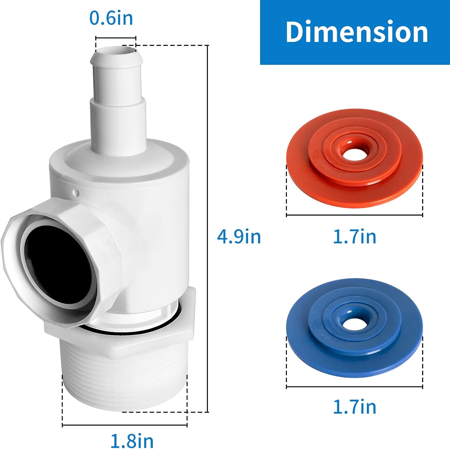 Conector de pared para limpiador Polaris, válvula de alivio de presión, montaje de conexión rápida, ajuste de pared con Polaris Zodiac 180 280 380