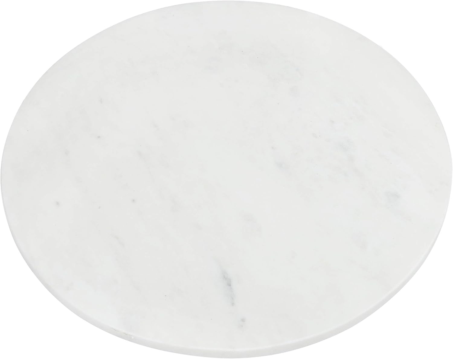 Creative Home Tabla redonda de mármol blanco cremoso natural, tabla de charcutería, queso, postre, pan, plato para servir para cocina, hornear,