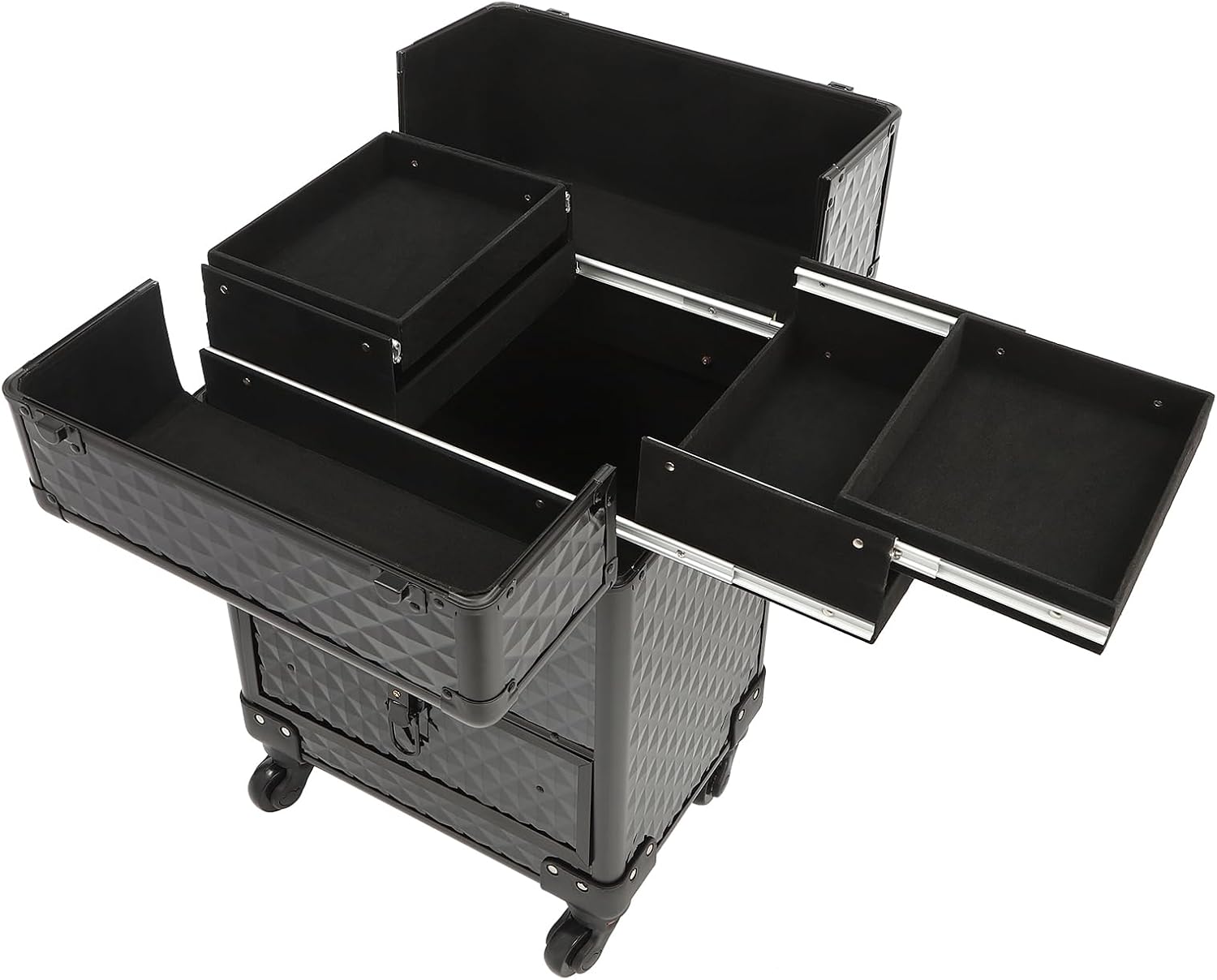 LyeXD Carro de almacenamiento cosmético rodante profesional, Negro -, Moderno