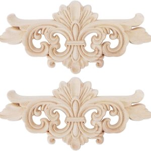 2 piezas de apliques tallados con flores, decoración de muebles, decoración de muebles, decoración de madera, floral, esquina, accesorios 2 piezas de apliques tallados con flores, decoración de muebles, decoración de muebles, decoración de madera, floral, esquina, accesorios