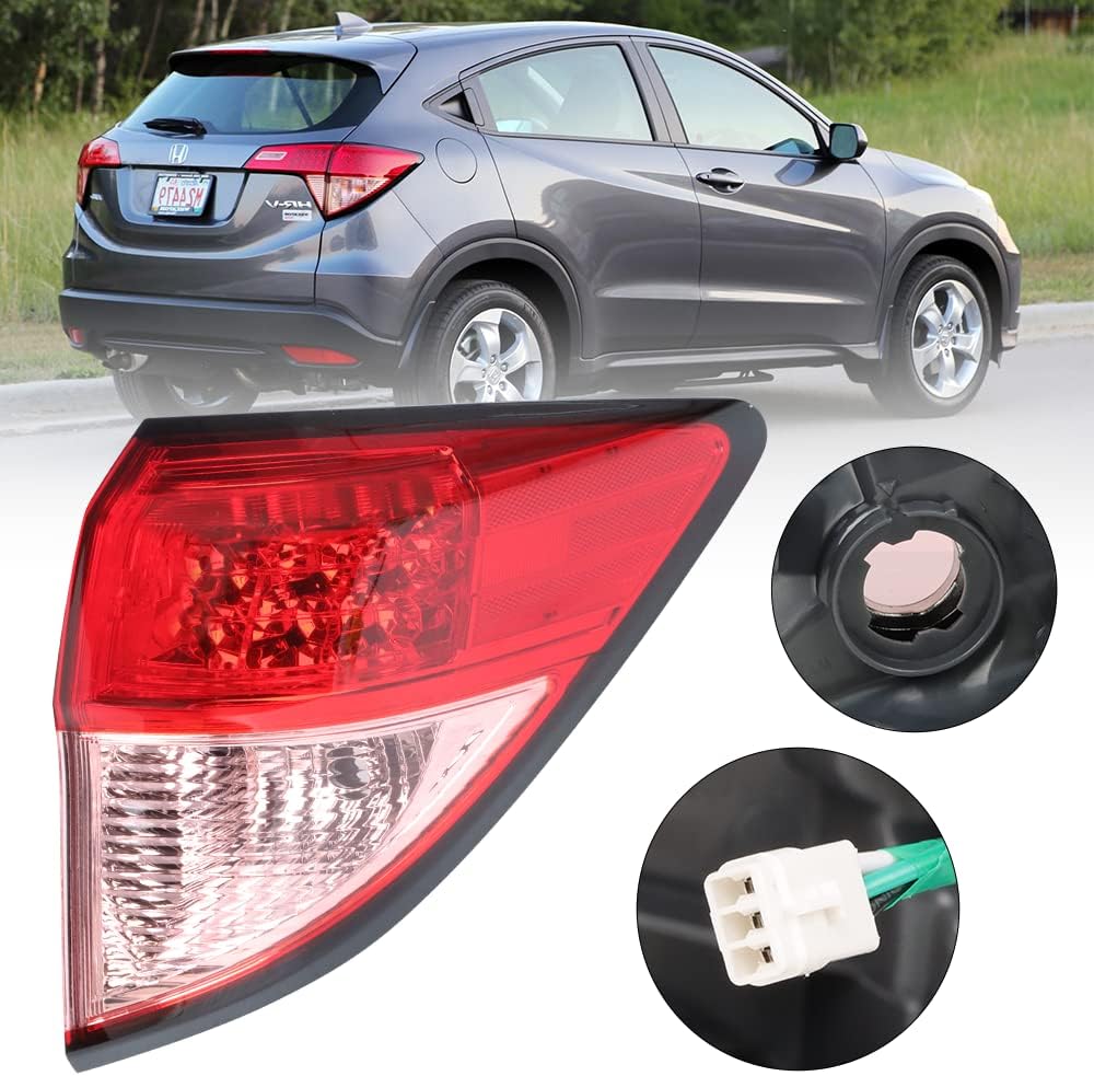 Conjunto de luz trasera compatible con Honda HR-V HRV 2016 2017 2018, lámpara de freno trasera LED, lado derecho del pasajero OEM HO2805109