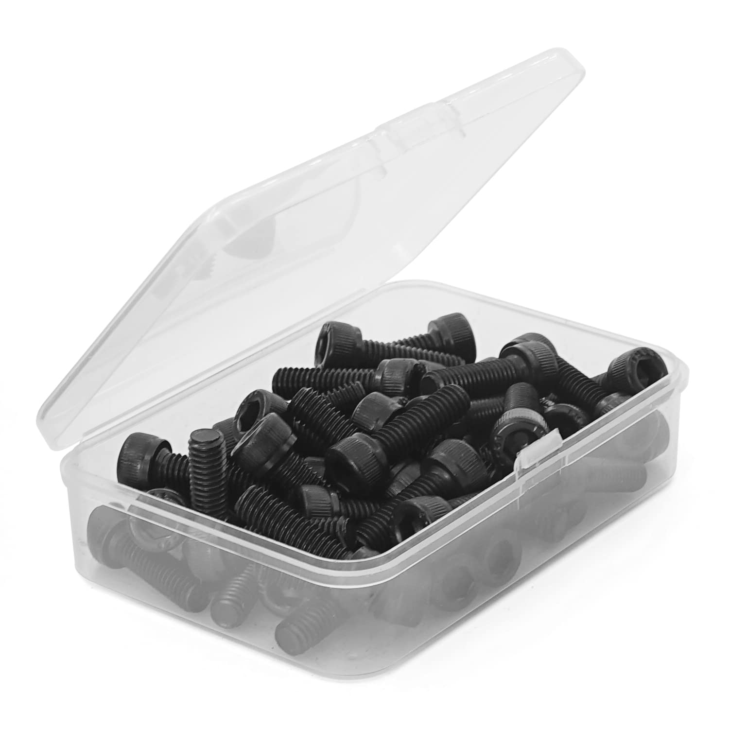 Tornillos de cabeza hexagonal M6-0.039 x 1.772 in, acero de aleación de grado 12.9, unidad hexagonal Allen métrica, acabado de óxido negro, 25