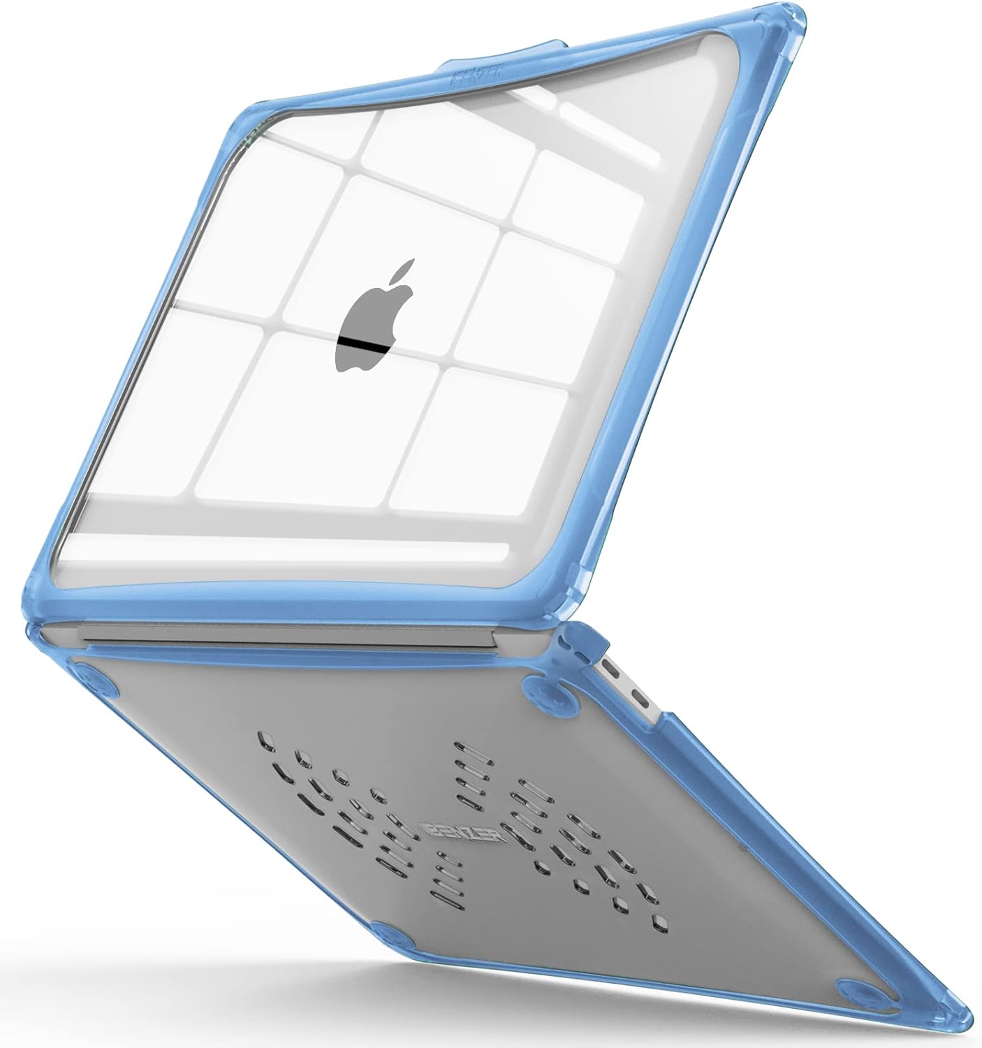 IBENZER Hexpact AT13-SRL – Funda protectora resistente con bloqueo de pantalla para Mac Air 13 con Touch ID, color azul serenidad, compatible con