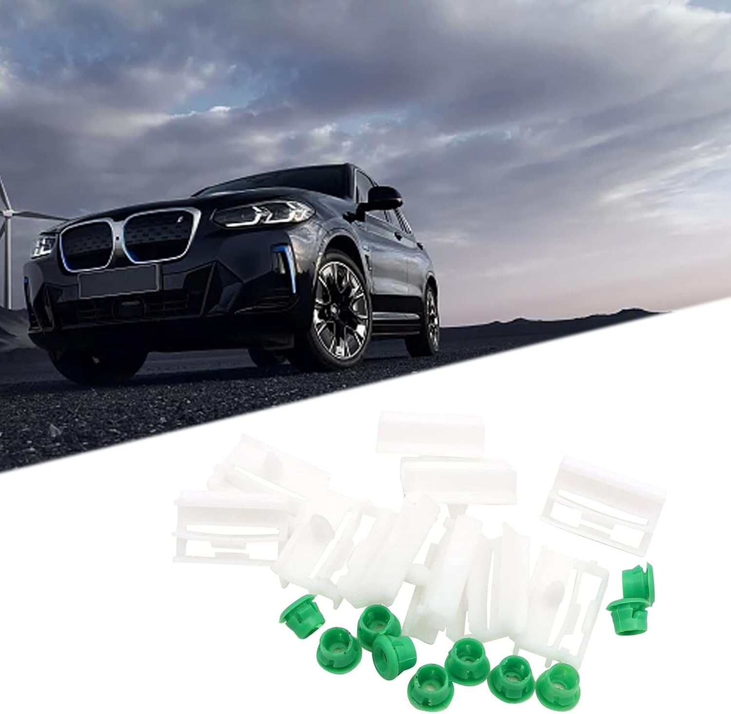 Jawmoy 20 piezas de clips de sujeción para faldón de umbral de automóvil, placa basculante para faldón lateral de repuesto 51711932996 51718184574,