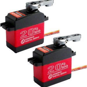 2 juegos de servo digital RC de 44.1 lbs, gran par de torsión de alta velocidad, servomotor impermeable de 180 grados con servo bocina de 25T para 2 juegos de servo digital RC de 44.1 lbs, gran par de torsión de alta velocidad, servomotor impermeable de 180 grados con servo bocina de 25T para