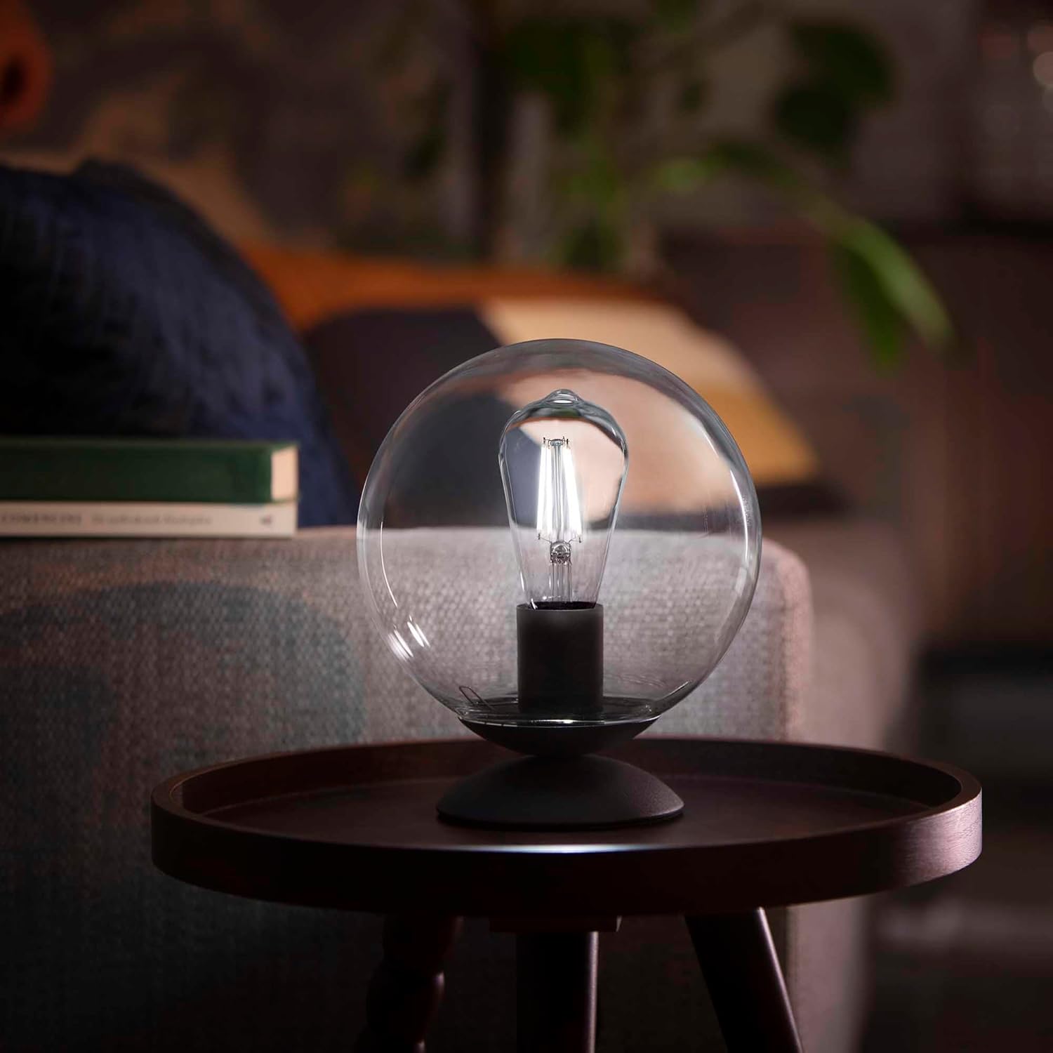 Philips LED Espiral transparente vintage sin parpadeo ST19 regulable, tecnología EyeComfort, 500 lúmenes, luz diurna (5000 K), 5.5 W  60 W,