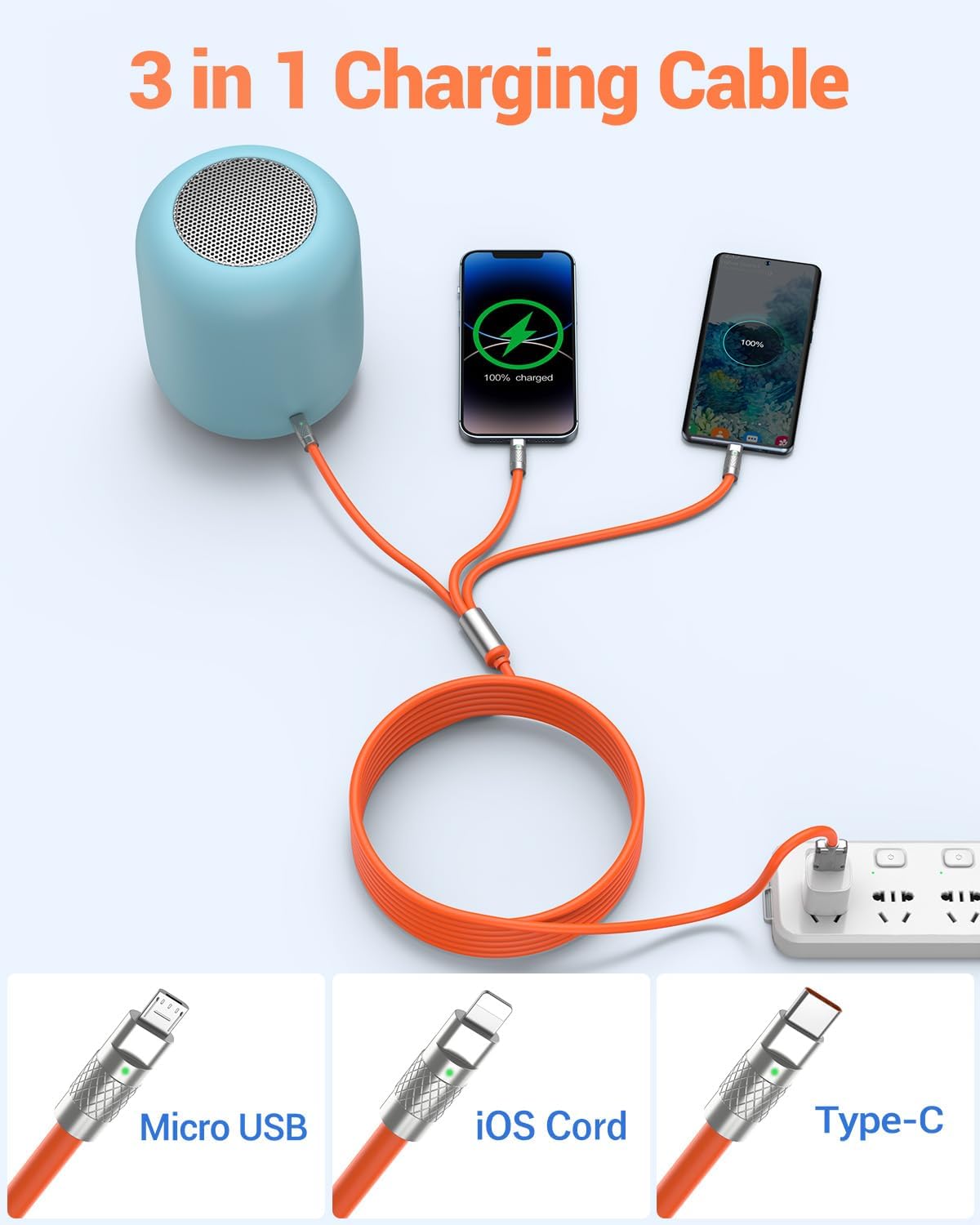 BLAVOR Banco de energía solar de 20000 mAh Cargador inalámbrico de carga rápida de 10 W (negro) más cable de carga múltiple 3 en 1 de 4 pies