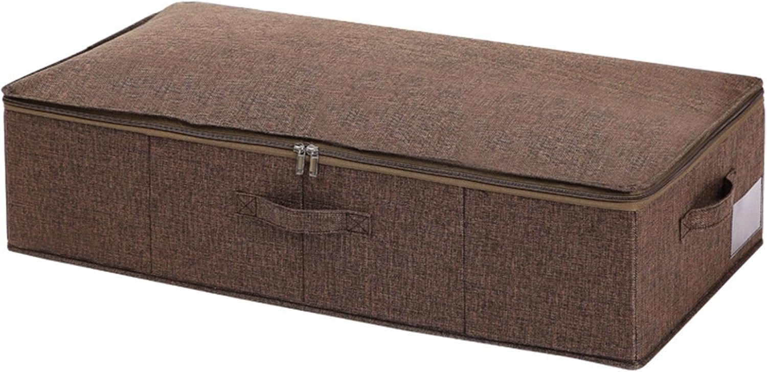 Woedpez Bolsas de almacenamiento de ropa transpirables plegables para debajo de la cama, caja de almacenamiento para ropa de cama de edredón,