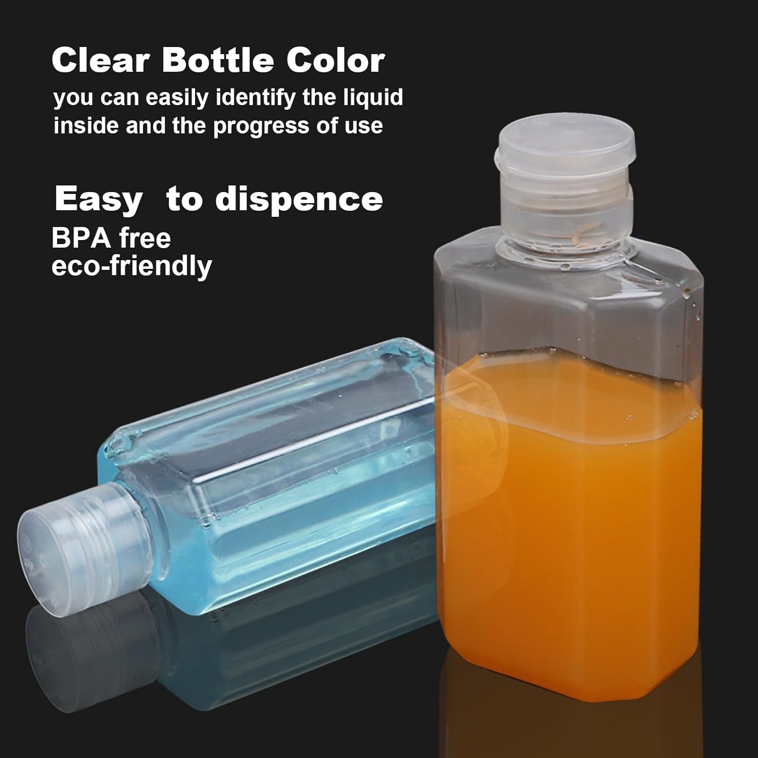 APACALI Paquete de 30 botellas de plástico de 4 onzas para artículos de tocador, recipientes vacíos transparentes recargables de viaje de 4.1 fl oz