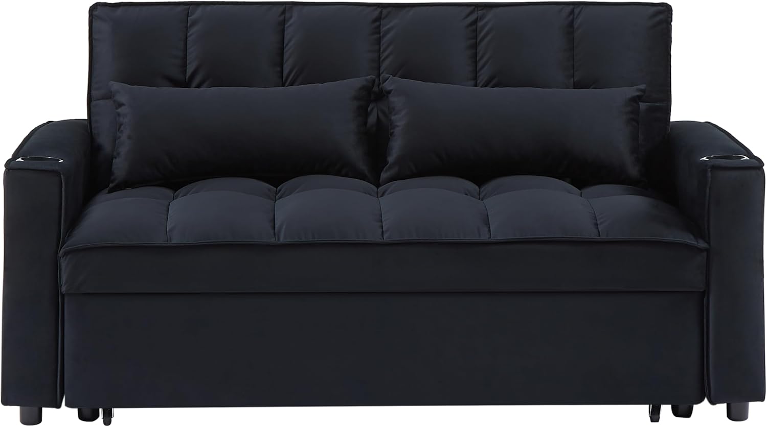 Moderno sofá futón tapizado, convertible a siesta, sofá cama suave y sofá cama para hogar, oficina, apartamento, espacio pequeño, sala de estar,