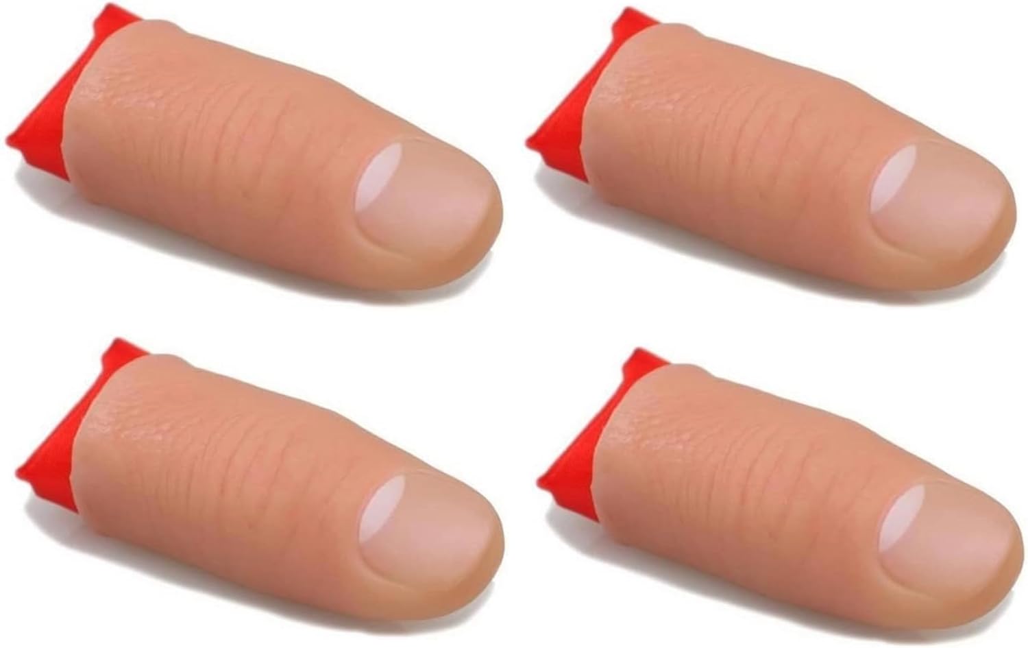 4 piezas de punta de pulgar trucos de magia falsa punta de pulgar seda desaparecer magia desapareciendo de seda falsa punta de pulgar truco de magia