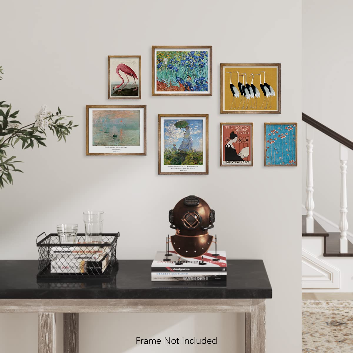 Eclectic Wall Art Decor – Maximalist Prints Room Decor – Modern Museum Pictures – Classic Monet Van Gogh Painting – Japanese Art Wall Decor –