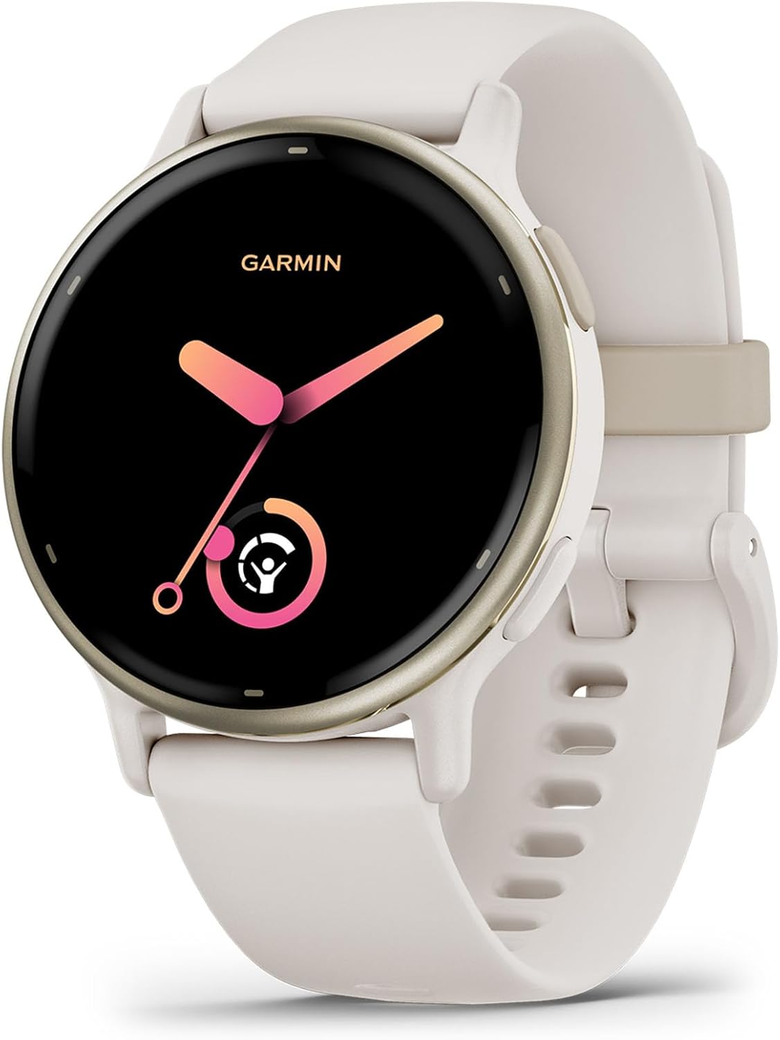Garmin vívoactive 5, reloj inteligente GPS de salud y fitness, pantalla AMOLED, hasta 11 días de batería, color marfil