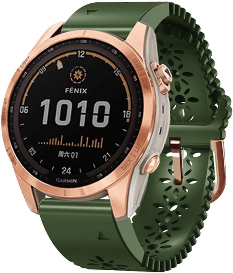 ZACLAY QuickFit Lace – Correa de reloj Wishbone de 0.787 in compatible con Garmin Fenix 7S 5S5S Plus, 6S6S Pro, D2 Delta S, Descent Mk2S – Correa de