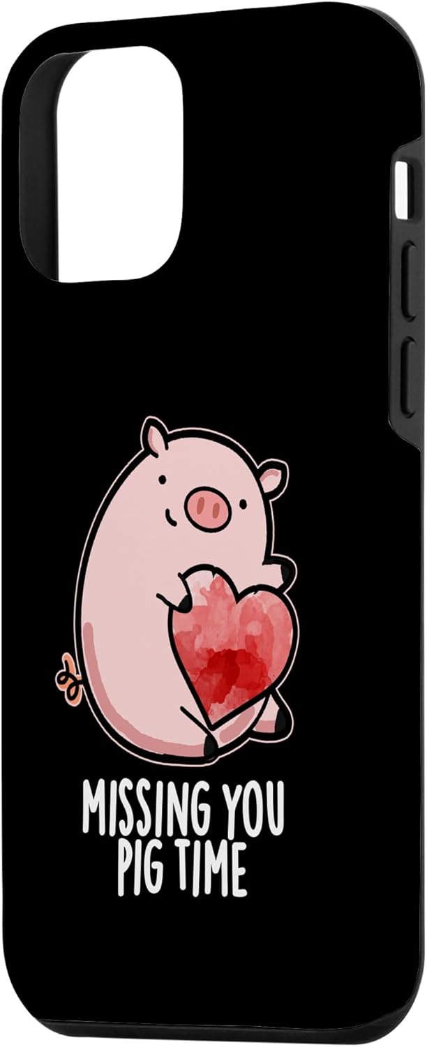 iPhone 12 mini Missing You Pig Time Funny Animal Pun Case