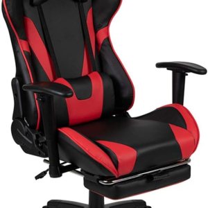 Flash Furniture X30 – Silla ergonómica de videojuegos de carrera para oficina con respaldo completamente reclinable, reposapiés deslizante, en Flash Furniture X30 – Silla ergonómica de videojuegos de carrera para oficina con respaldo completamente reclinable, reposapiés deslizante, en