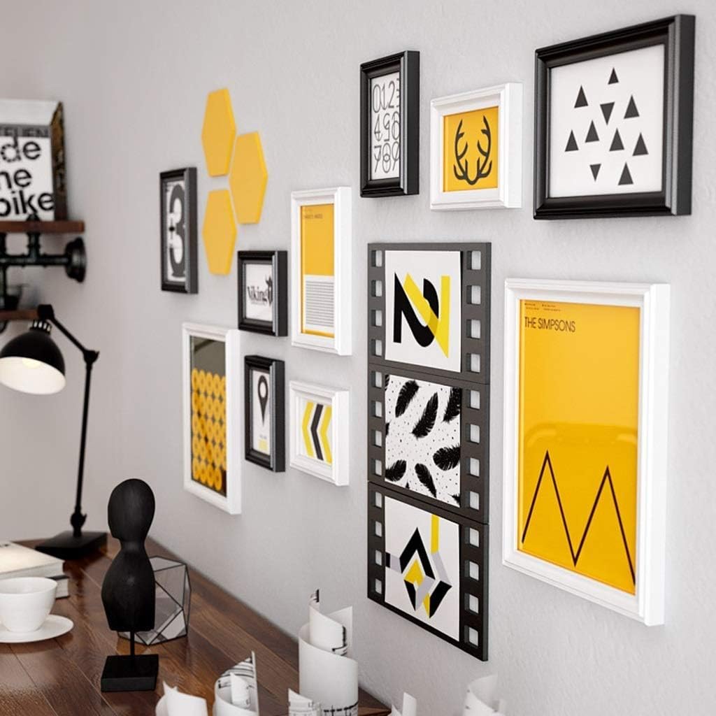 Photo Wall- Frame Wall Decoration Combination Picture Frame Selfie Gallery Collage With Hanging Template Wall Mounting Design