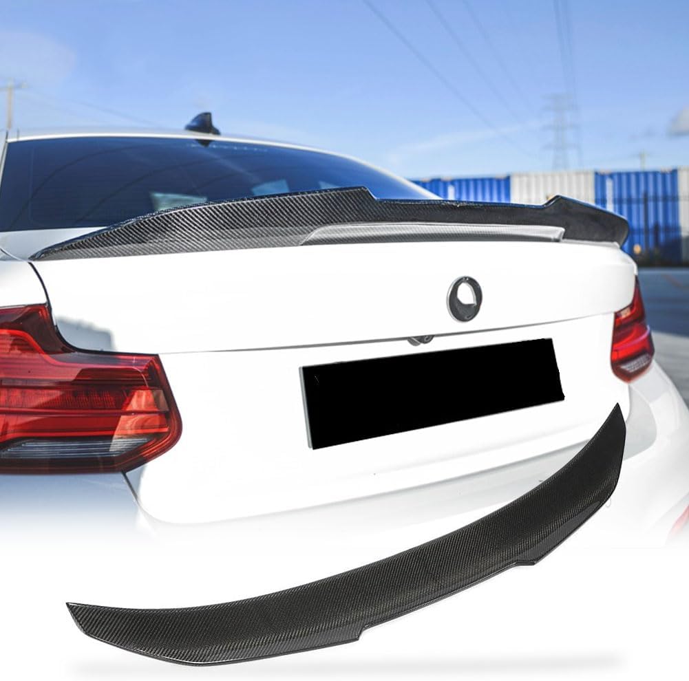 MCARCAR KIT Alerón de maletero de fibra de carbono real para BMW Serie 2 F22 Coupé y F87 M2 2014-2021 Tapa trasera Highkick Tail Wing Lip 220i 228i