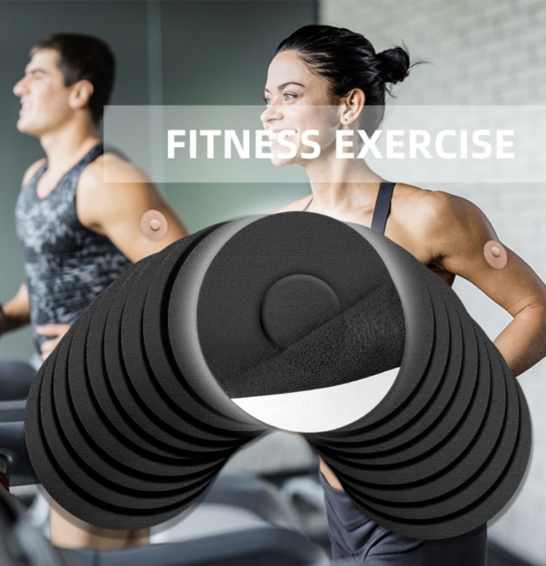 Parches adhesivos para Freestyle Libre 2 – Impermeable y resistente al sudor durante 10-14 días, cinta adhesiva precortada, cubierta de sensor de