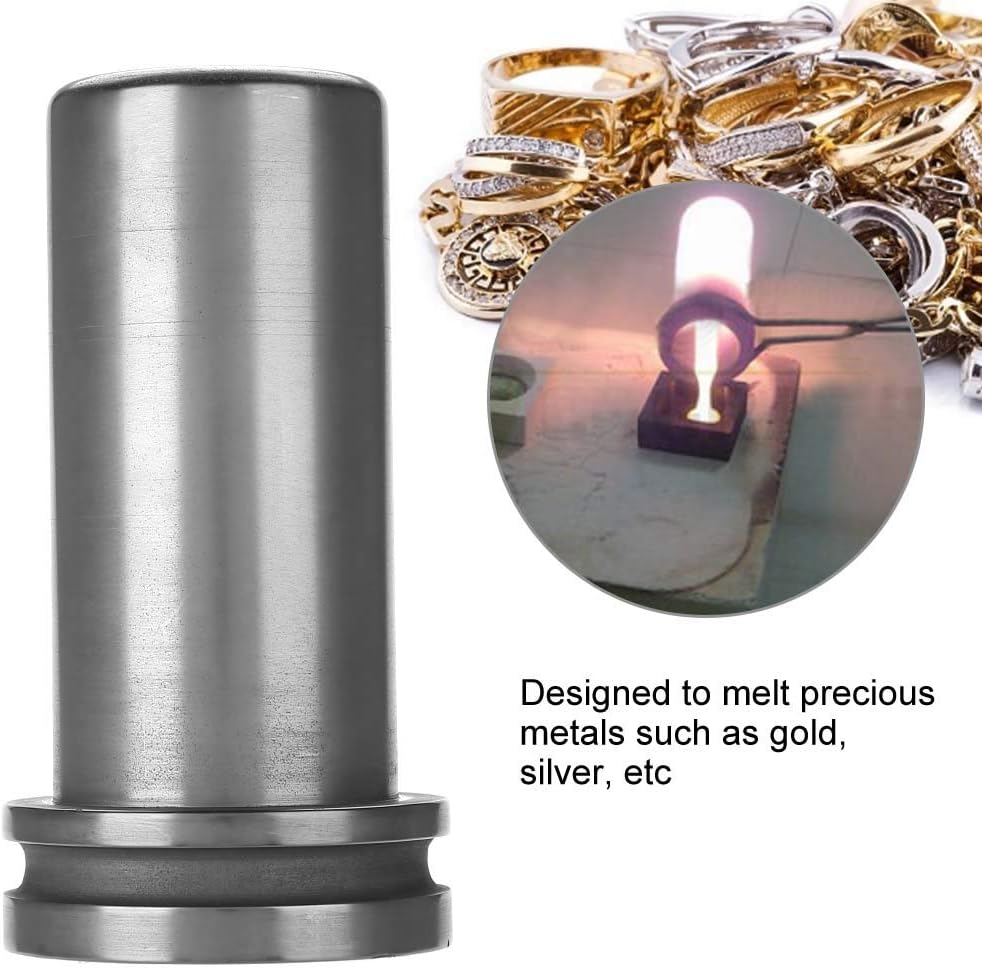 Crisol de fusión de grafito 2.2 lbs4.4 lbs6.6 lbs Crisol de grafito de alta pureza Fundición de metal de fusión de metal de oro y plata Chatarra
