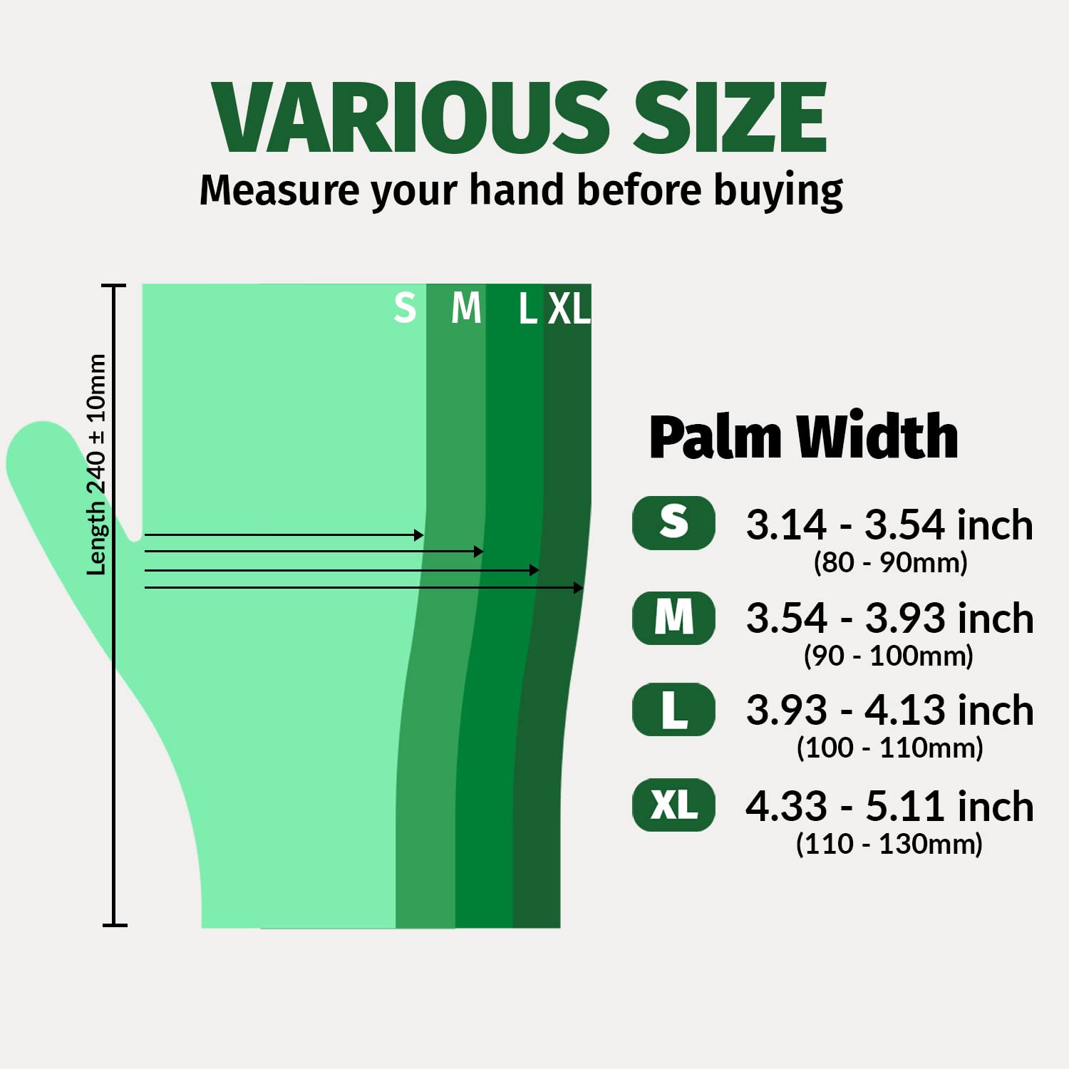 Gorilla Supply – Guantes desechables de vinilo resistentes, sin látex y sin polvo, 0.16pulgadas (4mm), 100 unidades, 1000 unidades, S, M, L, XL