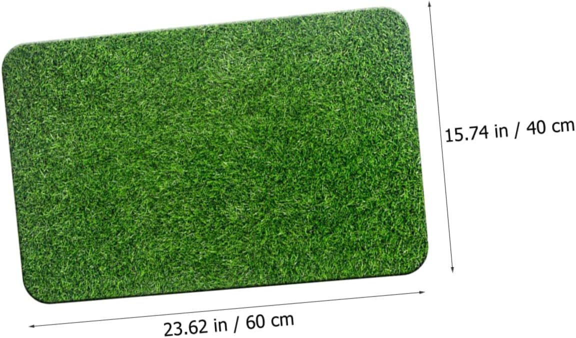 Happyyami 3pcs Outdoor Area Rug Realistic Lawn Pad Fake Grass Doormat Artificial Training Turf Truff Entryway Scraper Door Mats Indoor Artificial