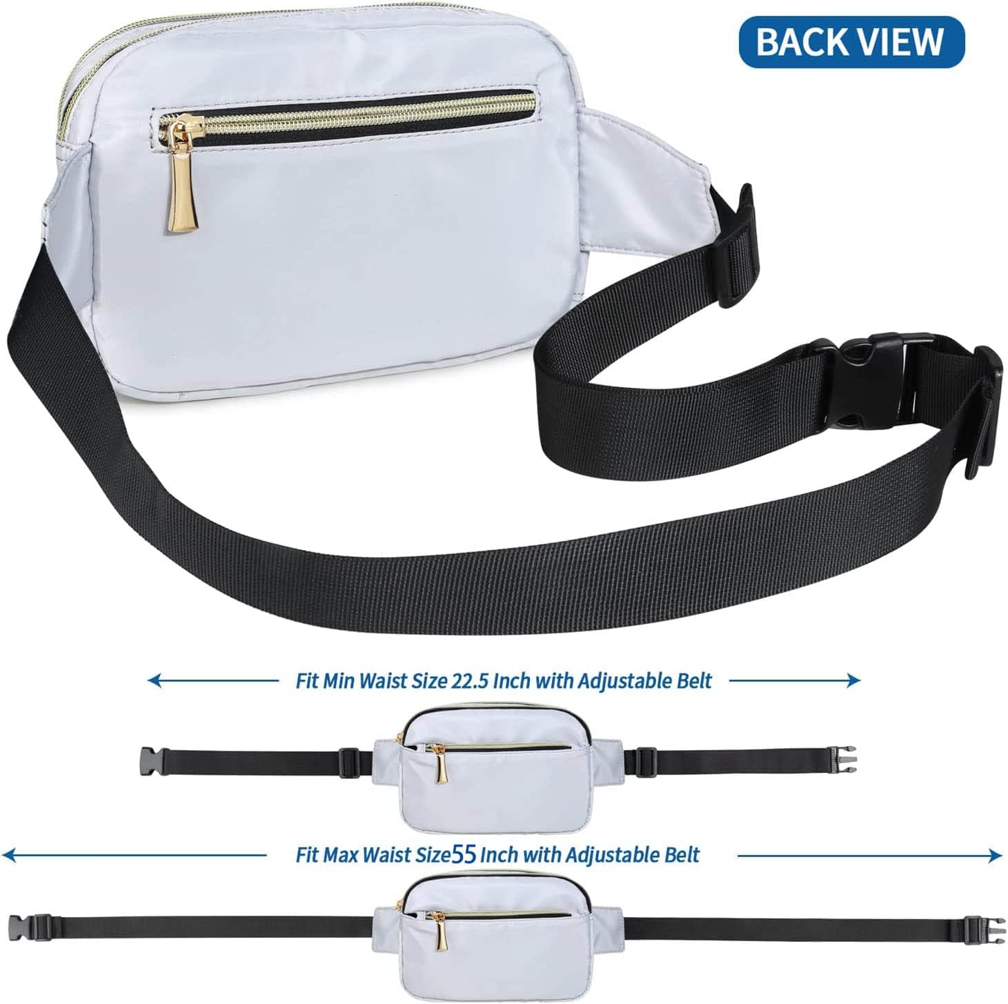 Riñoneras para mujeres y hombres, a la moda, de talla grande, para niñas y niños, con 5 bolsillos, cinturón ajustable, linda bolsa de cadera para