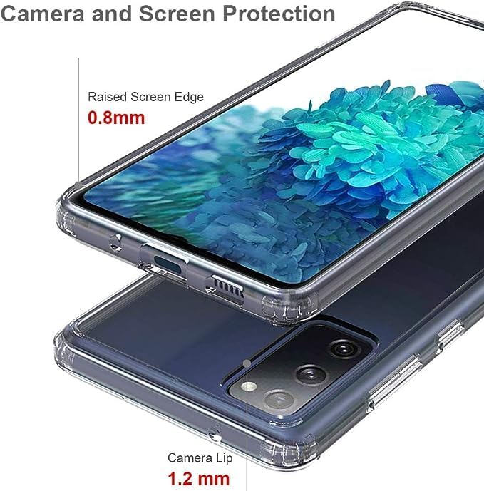 LRK Funda transparente para Samsung Galaxy S20 Plus (S20+), no se pone amarillenta protección de grado militar de 10 pies funda protectora