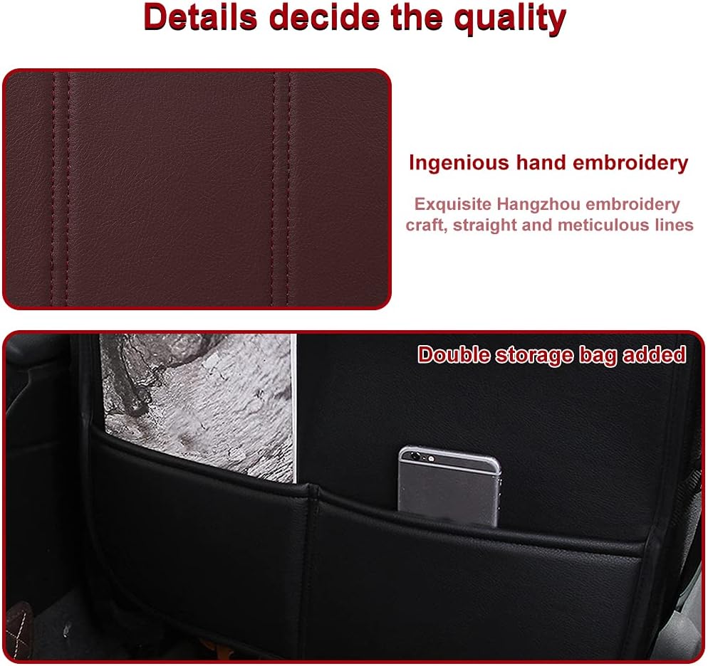 Fundas de asiento de automóvil para Volvo XC40, fundas de cojín de cuero sintético para 5 pasajeros, transpirables e impermeables, color negro café