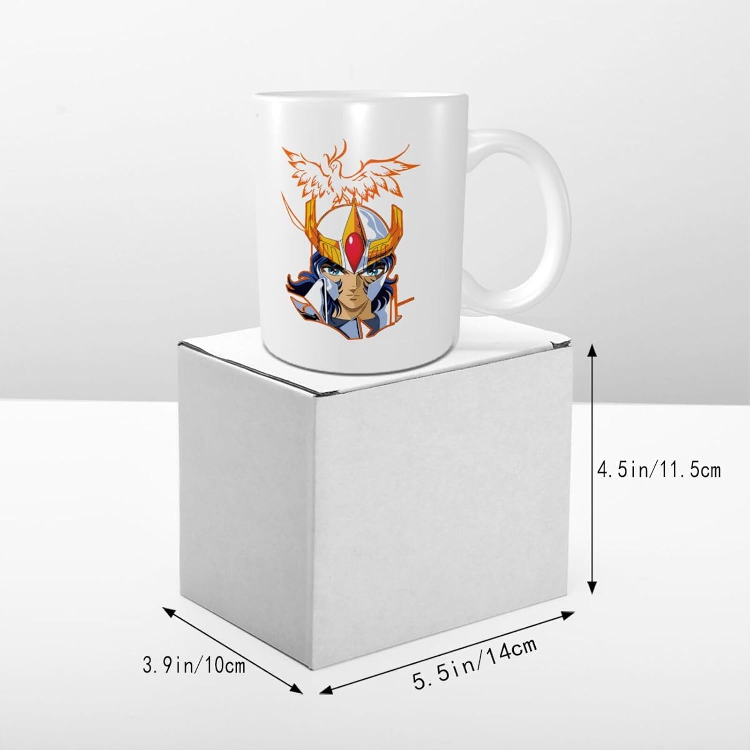 Saint Seiya Mug Classic 11oz Blanco Eco Friendly Patrón de cerámica Taza de café personalizada Taza de té