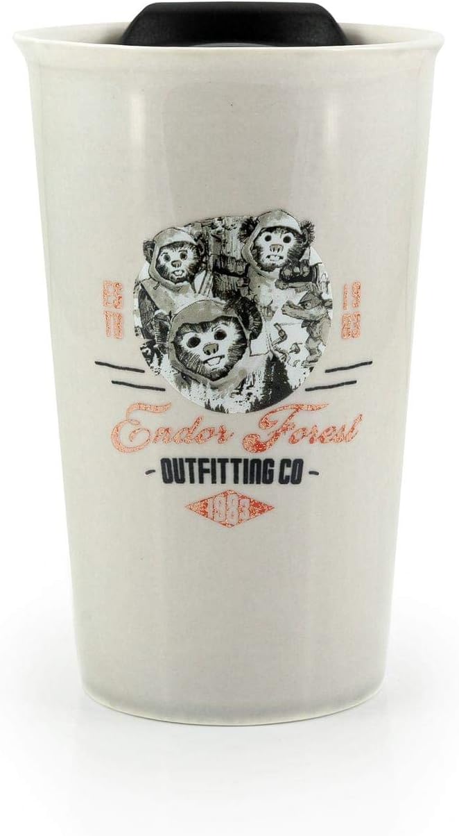 Se7en20 Star Wars Ewok – Taza de cerámica con tapa, Endor Forest Outfitting Co.  Exclusivo coleccionable de Star Wars  Capacidad para 12 onzas