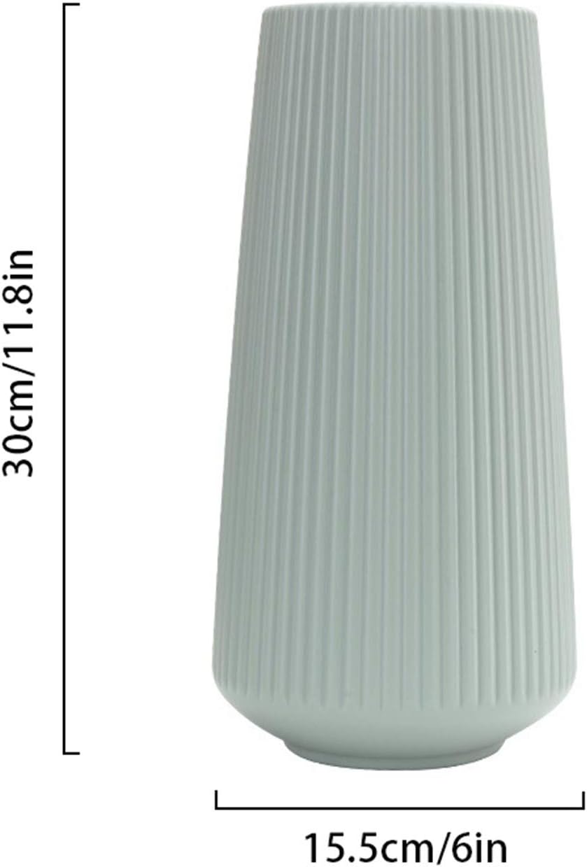 FRAKYEN Florero irrompible para flores de pampas, jarrón geométrico para arreglo floral, contenedor para decoración de oficina en el hogar