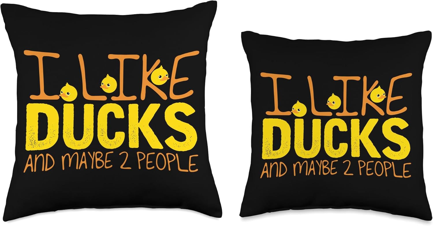 Ente Enten Entenvogel Vögel Vogel Motive Humorous Saying Duck Lover – Almohada (16 x 16 pulgadas), multicolor