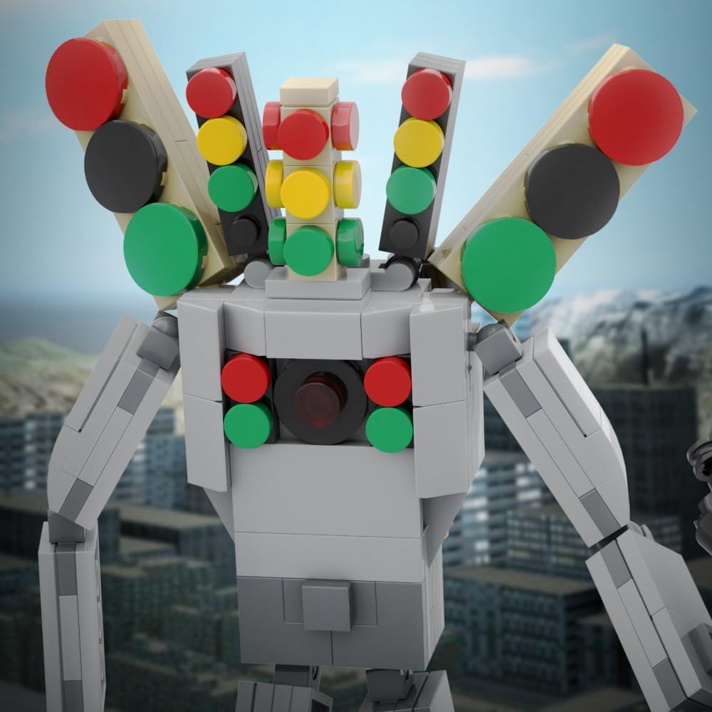 Skibidi Toile – Juego de ladrillos de construcción con altavoz gris, monstruos de videos populares, figuras de juguetes, adornos coleccionables,