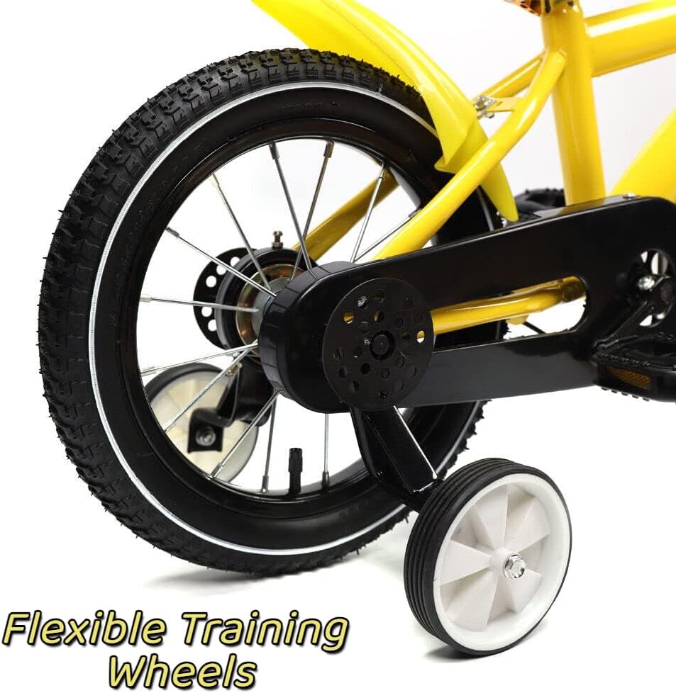 Qiucenmium Bicicleta para niños, bicicleta de 14 pulgadas para niños y niñas de 2 a 9 años, bicicletas para niños pequeños con ruedas de
