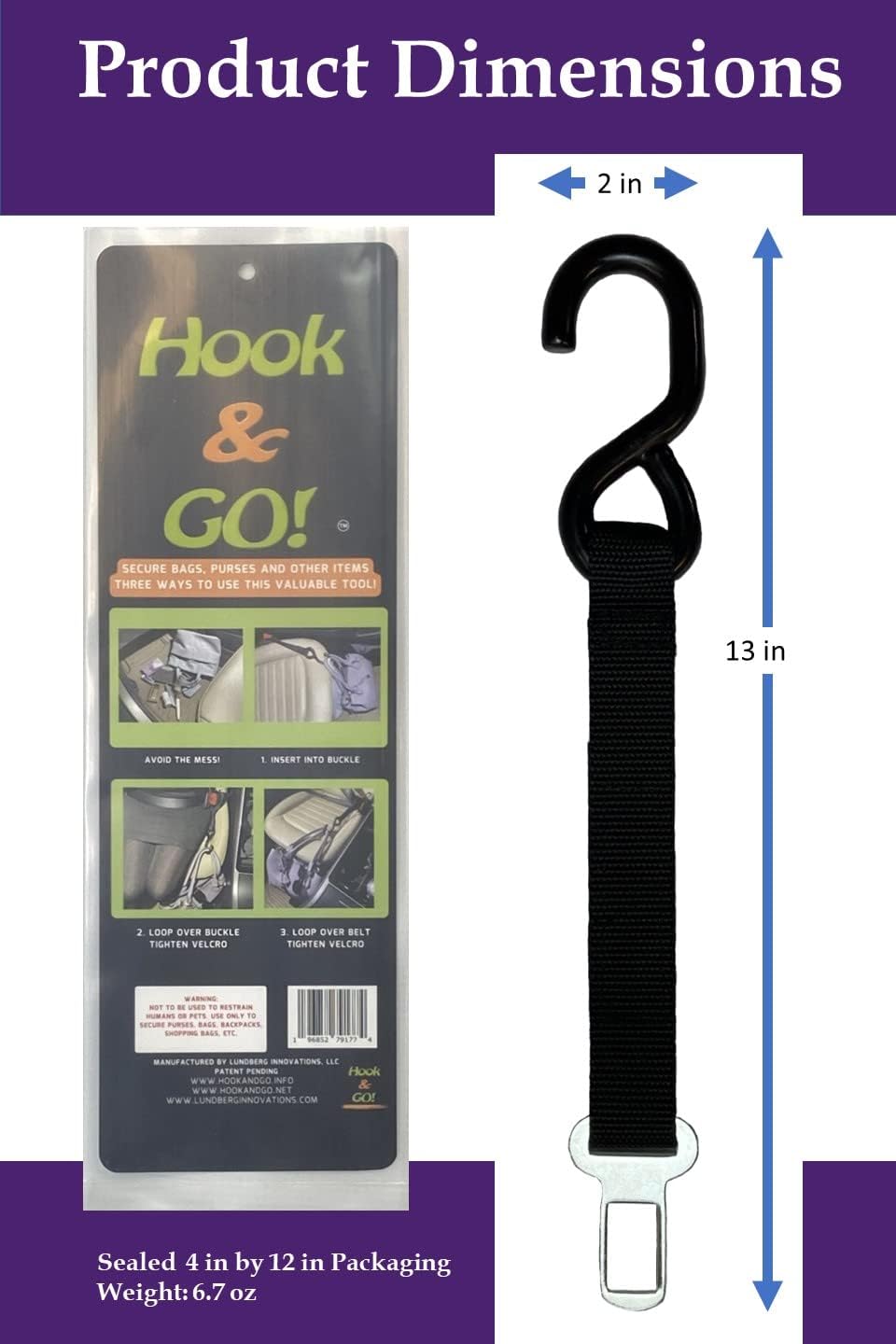 HOOK&GO Ganchos de asiento de automóvil de alta calidad para bolsos y bolsos, colgar bolsas de compras para colgar bolsos de colgar bolsos del