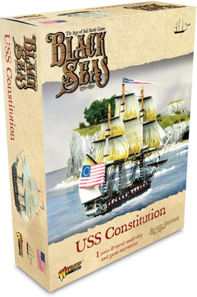 Warlord Black Seas The Age of Sail USS Constitution for Black Seas Table Top Ship Combat Battle War Game 792414001
