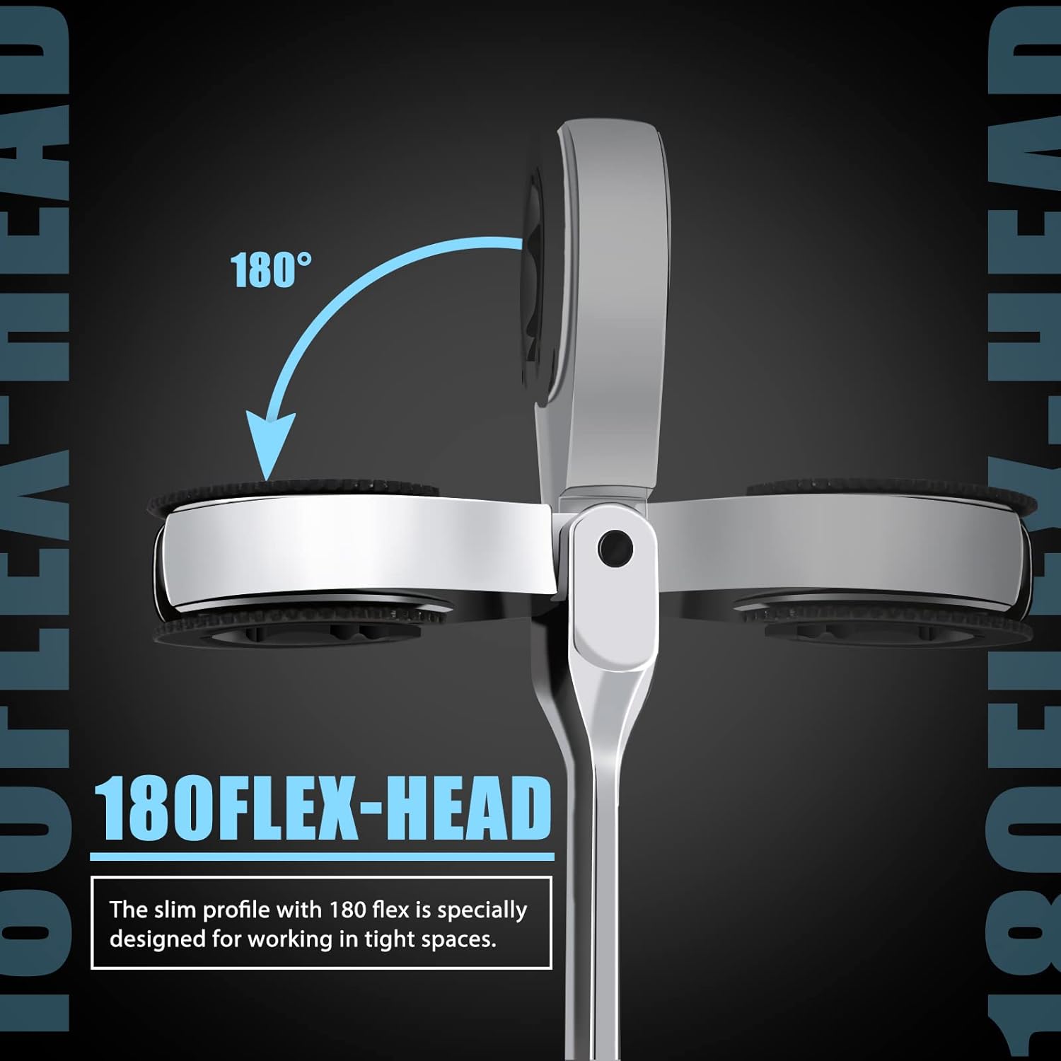 1 llave de trinquete de cabeza flexible abierta de 0.472 in, llave de trinquete métrica con 79 dientes, llave de trinquete de tubo de acero al cromo