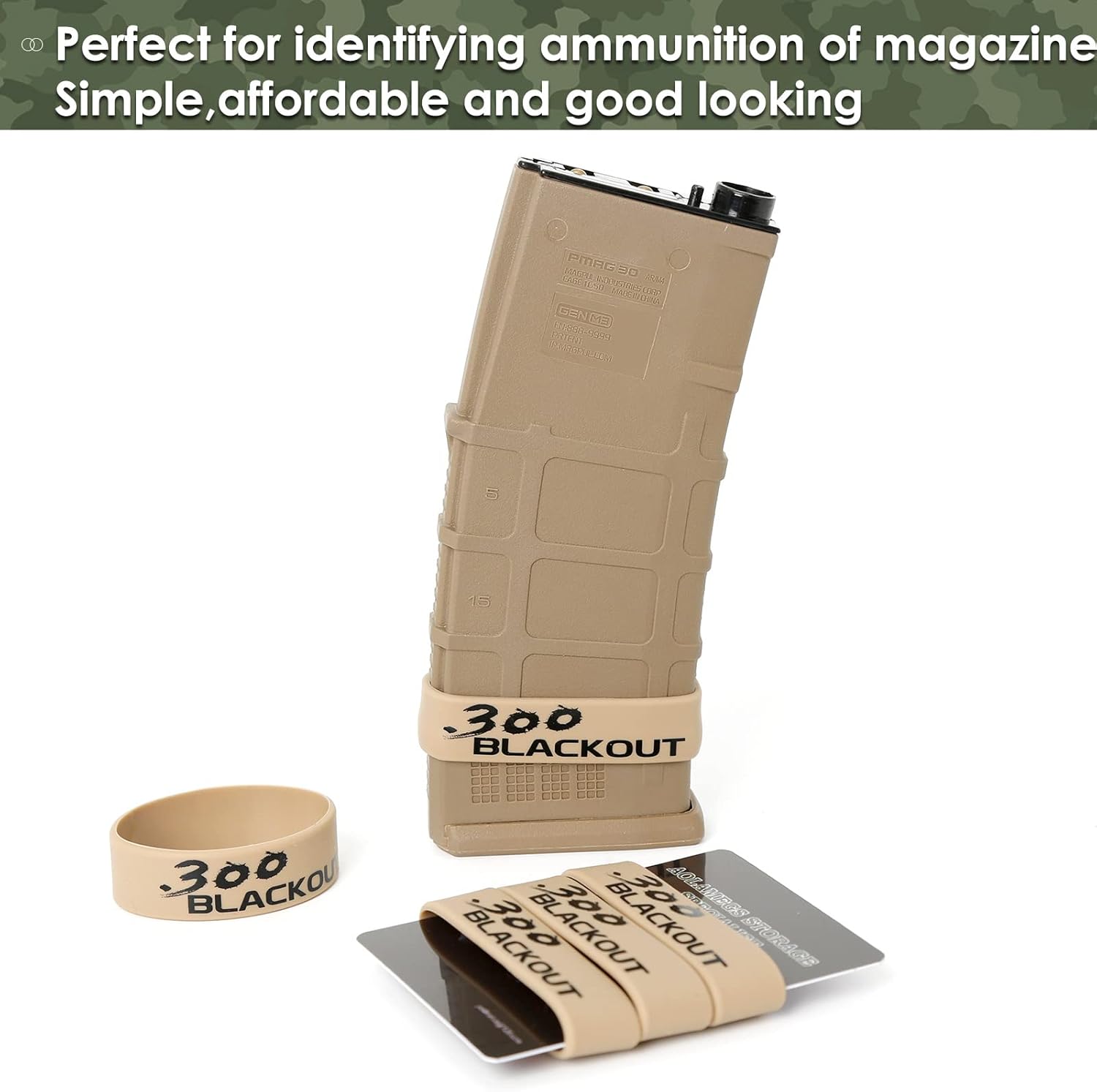 Aolamegs Paquete de 510 bandas para revistas, 5.56 OTAN, 300 apagones, 300 Subsonic, .223 Remington, .308 Winchester, 7.62 x 39, bandas de silicona