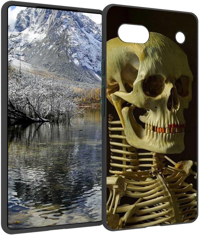 Compatible con Google Pixel 6A – Funda de esqueleto para Google Pixel 6A, After Hours Van Gogh, pintura artística, patrón de calavera y esqueleto
