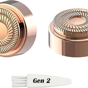Cabezales de repuesto impecables, 2 cuchillas de repuesto para Finshing Touch Removedor de vello facial eléctrico impecable para Gen 2 con 1 cepillo Cabezales de repuesto impecables, 2 cuchillas de repuesto para Finshing Touch Removedor de vello facial eléctrico impecable para Gen 2 con 1 cepillo