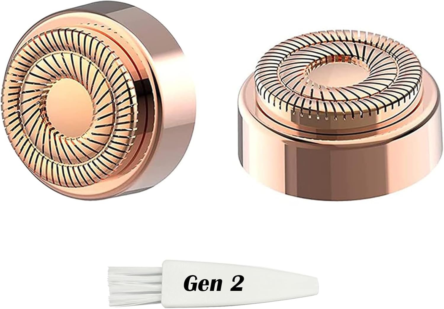 Cabezales de repuesto impecables, 2 cuchillas de repuesto para Finshing Touch Removedor de vello facial eléctrico impecable para Gen 2 con 1 cepillo