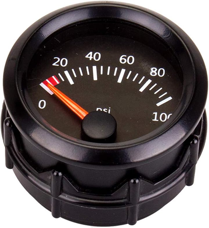 ESUPPORT Universal Coche 2.047 in puntero medidor de presión de aceite kit prensa PSI blanco LED indicador indicador Dail Display electrónico