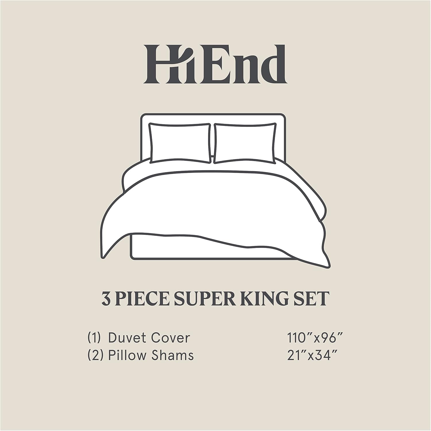 HiEnd Accents – Juego de funda de edredón de 3 piezas con ventana tamaño Super King, juego de ropa de cama a cuadros negros, juego de cama rústico