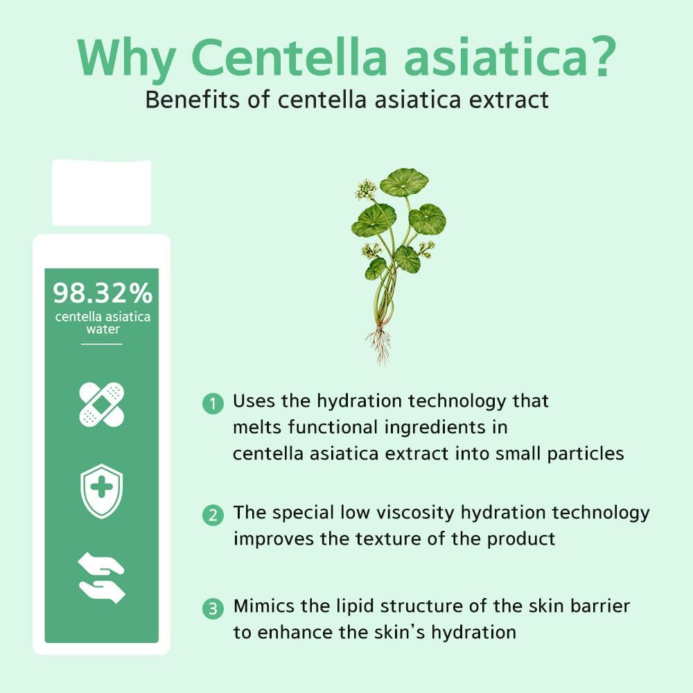 Mamonde Centella Asiatica – Tónico vegano facial para pieles problemáticas, piel irritada calmante, 98.32% de agua centella asiática y BHA para