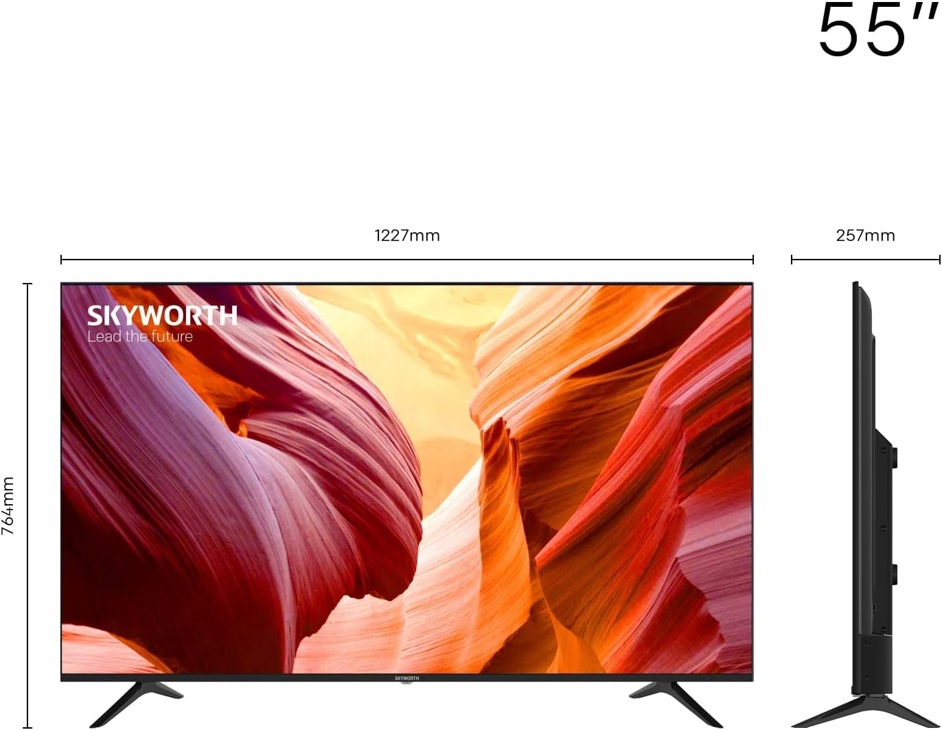 Skyworth Smart TV 4K de 50 pulgadas con compatibilidad con Alexa, Android11.0, HDR10, Dolby Vision, Google Assistant y Chromecast integrado, modo de