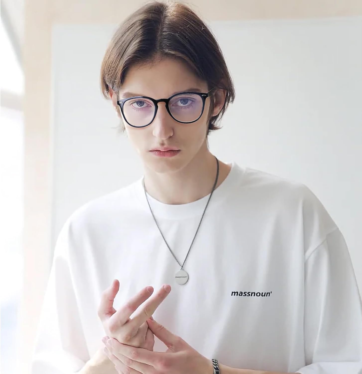 Henotin Paquete de 6 lentes de lectura para mujeres y hombres, bloqueo de luz azul, elegantes lectores de computadora con funda de cuero