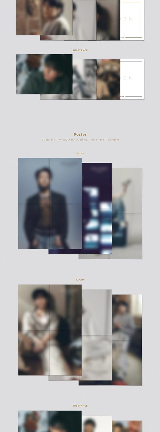 BTS Jungkook Golden 1st Contenido del álbum en solitario+Photobook+Photocard+Tracking Jung Kook (Conjunto Completo+Sólido+Sustancia+Versión Weverse